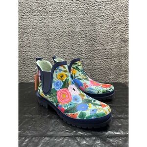 NWOB Keds x Rifle Paper Co. Rowan Rain Menagerie Boots WF65567 Womens Size 10 US